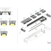 Aluprofil SURFACE14 EE7F/TY, ubehandlet aluminium, påbygning, LED skinne