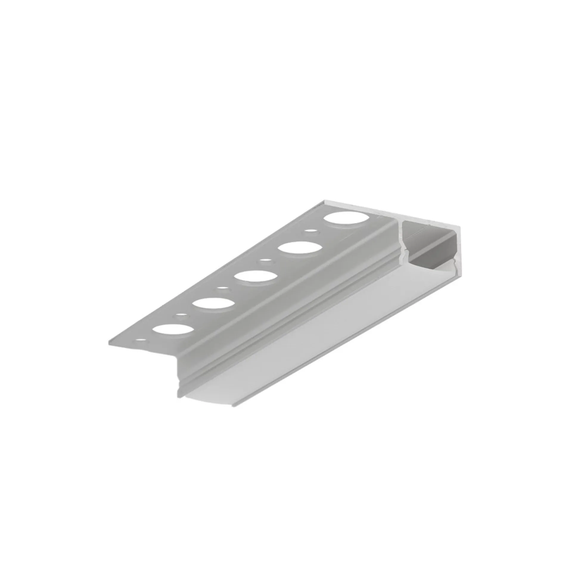 Aluprofil til fliser, belysning til kanter, 180 grader, UNI-TILE12 C PLUS, anodiseret, til LED-strips