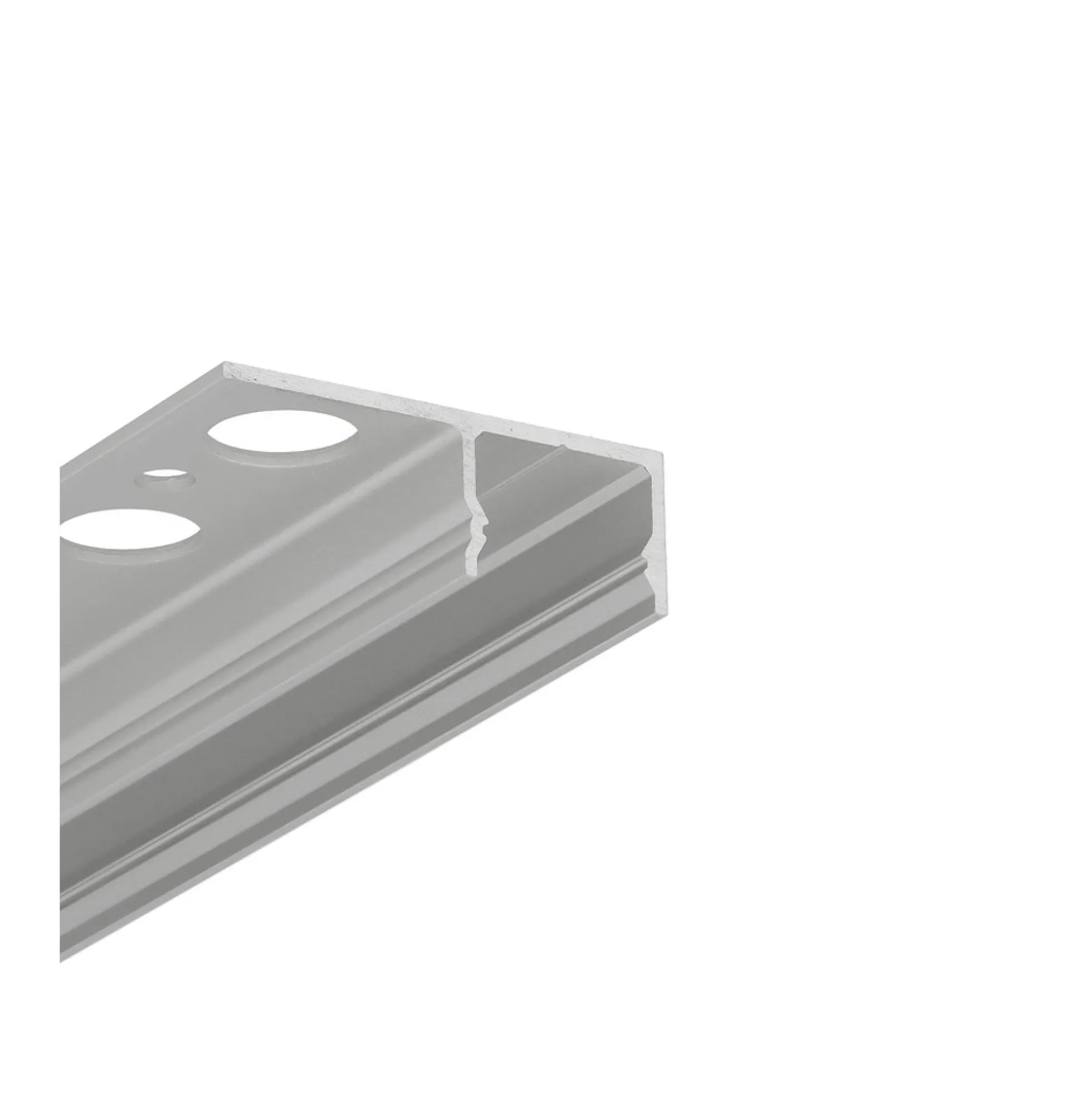 Aluprofil til fliser, belysning til kanter, 180 grader, UNI-TILE12 C PLUS, anodiseret, til LED-strips