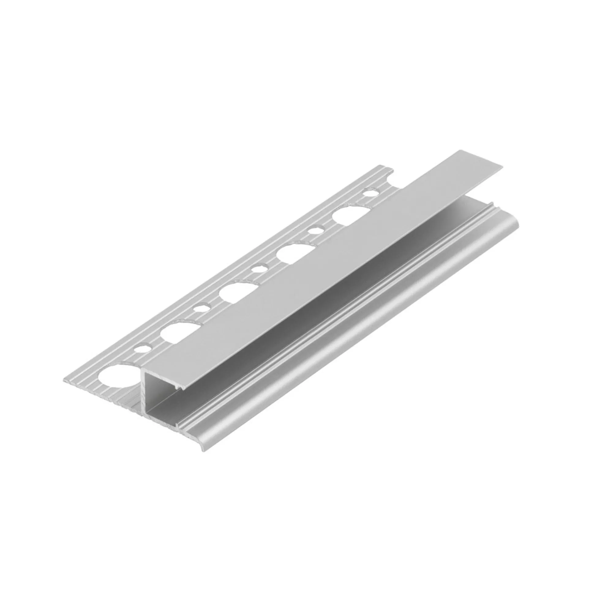 Aluprofil til indspartling, OMNI10 AC2 PLUS, ubehandlet aluminium, til LED-strips