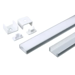 Aluprofil til LED-strip, overflade, 2000x17,4x7 mm, sølv