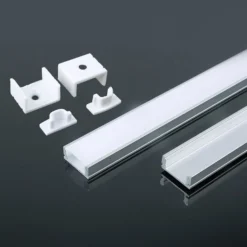 Aluprofil til LED-strip, overflade, 2000x17,4x7 mm, sølv