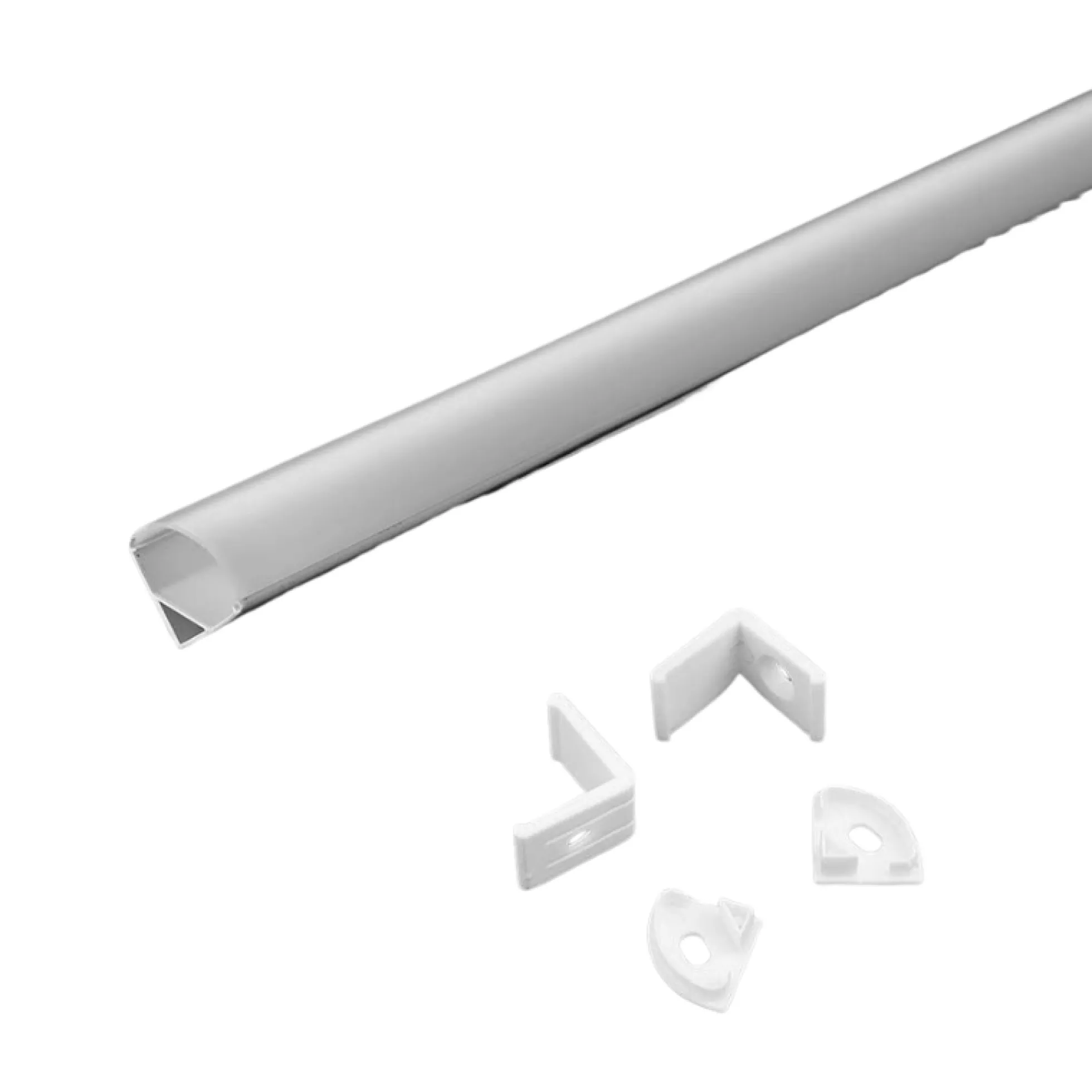 Aluprofil til LED-strip PCB, 2000x15,8x15,8mm, Hvid
