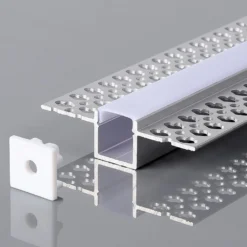 Aluprofil til LED-strip, sølv hus, 2000x55x15 mm