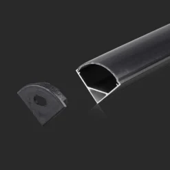 Aluprofil til LED-strip, sort, 2000x15,8x15,8 mm