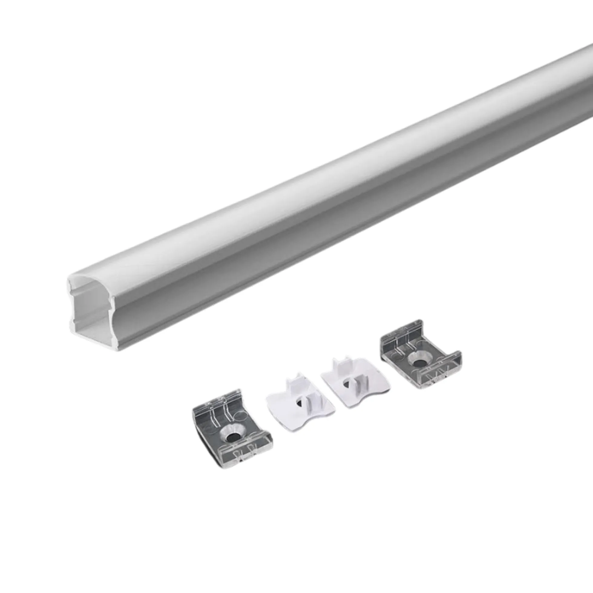 Aluprofil til LED-strips på printkort, 20mm, overflademontering, 2000x17,2x14,4mm, hvid