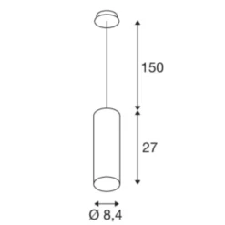 ANELA LED pendel, 11W, 3000K, sort - SLV