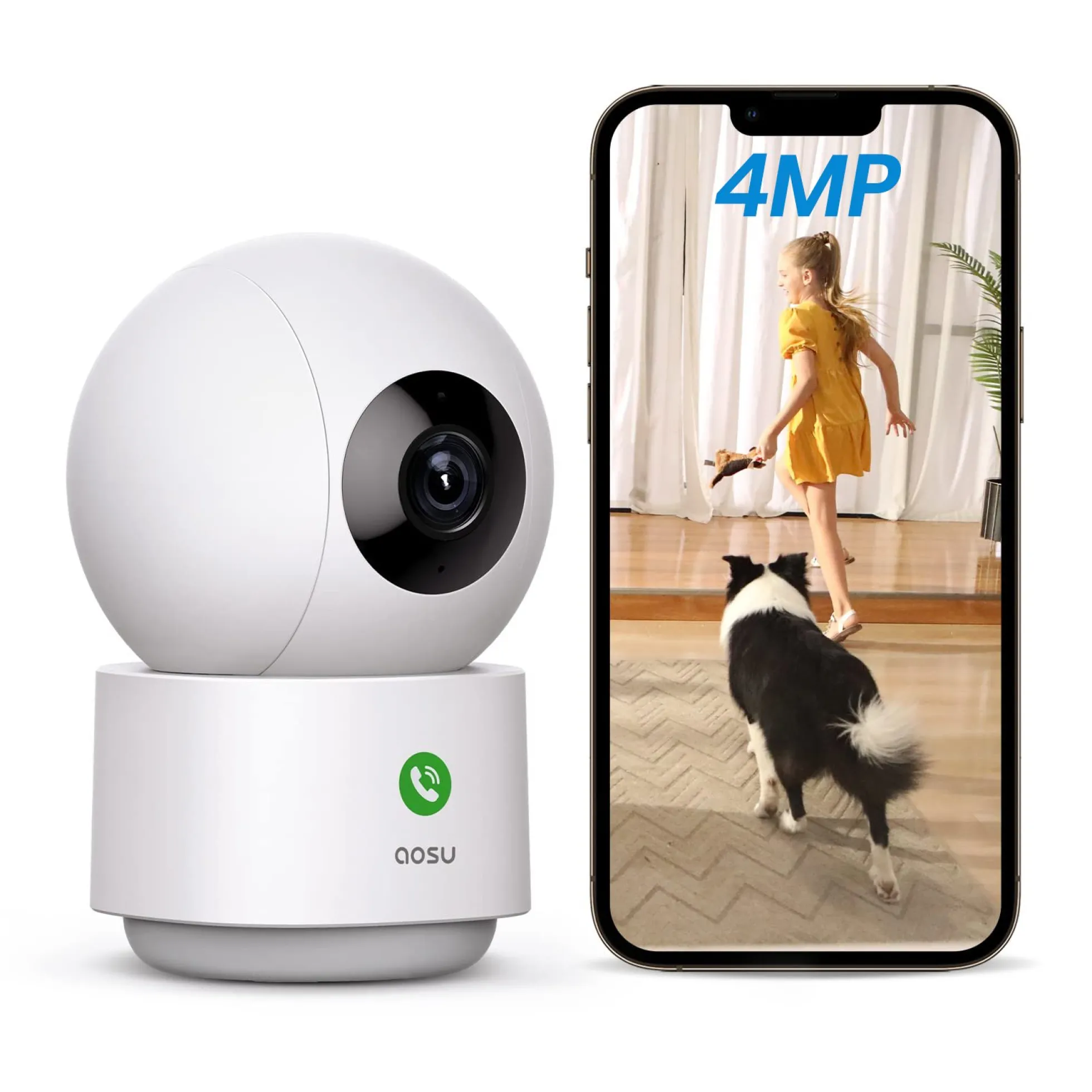 Aosu IndoorCam P1 Pro, indendørs overvågningskamera, 2,5K, WiFi