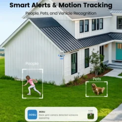 Aosu SolarCam D1 Max, overvågningskamera med solcelle, 3K, WiFi