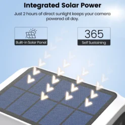 Aosu SolarCam P1 Max, overvågningskamera med solcelle, 4K, udendørs