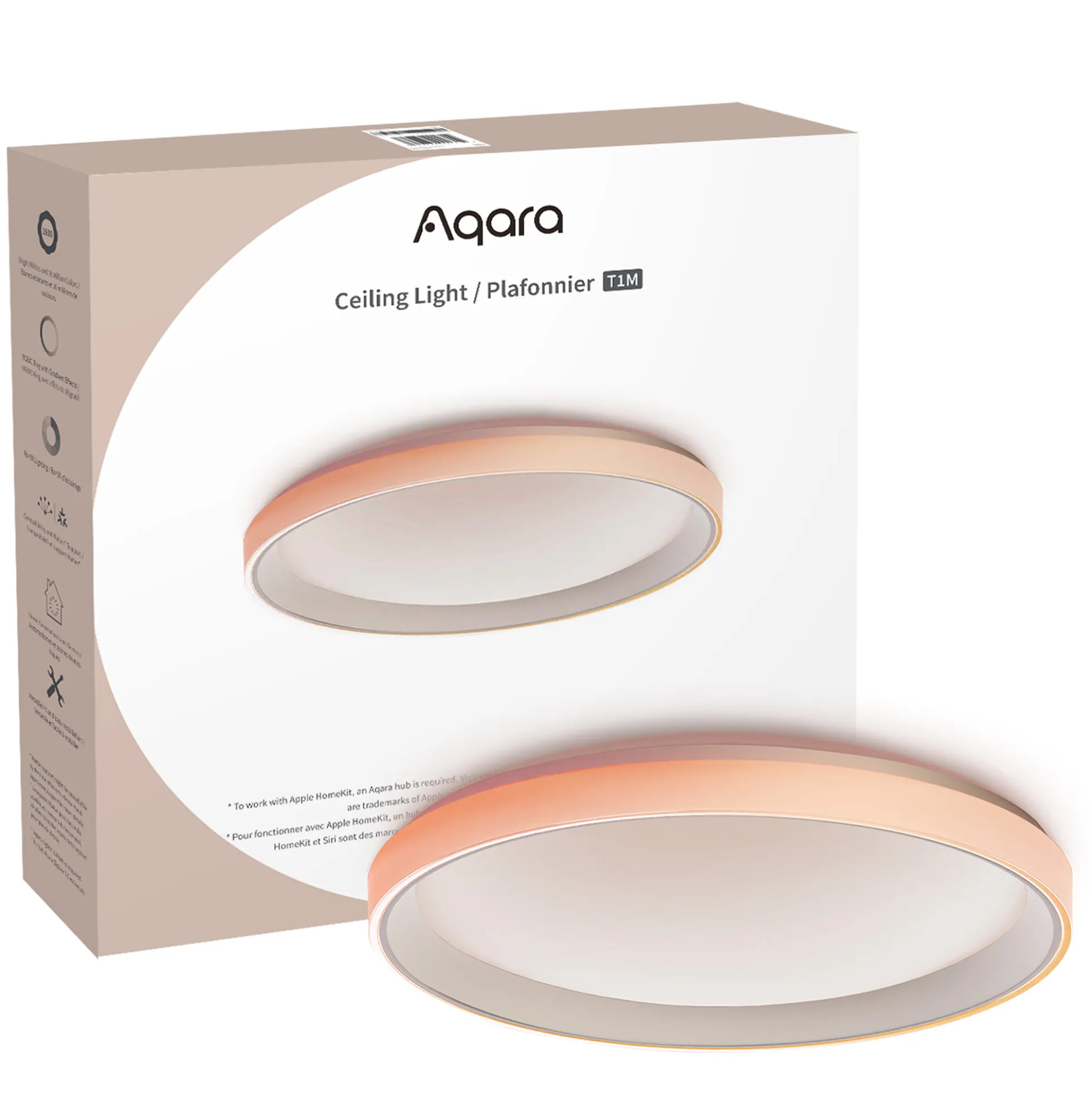 Aqara Ceiling Light T1M plafond/loftlampe, Zigbee/matter, RGB