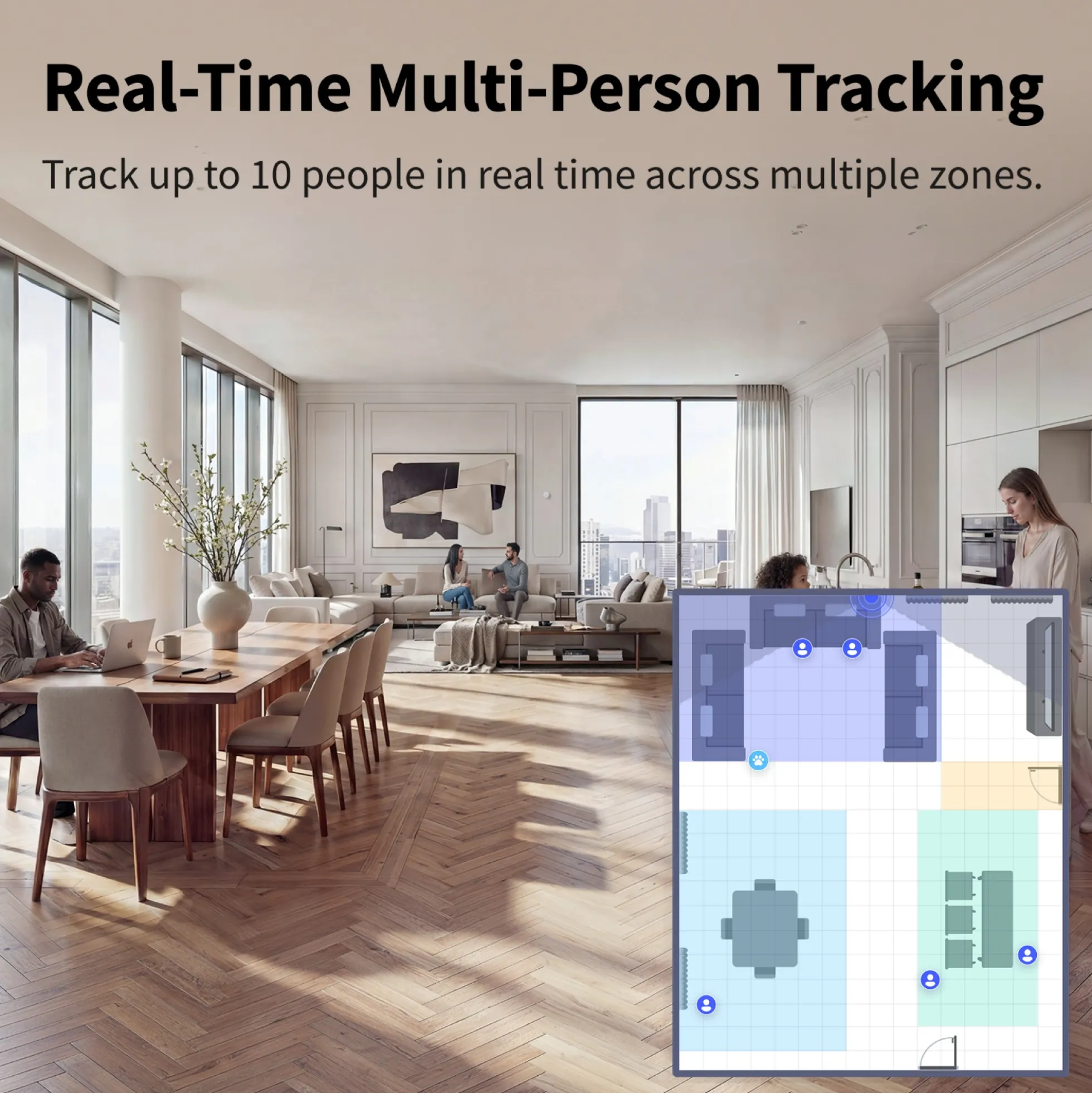 Aqara Spatial Multi-Sensor FP400, mmWave tilstedeværelsessensor/Presence Sensor, Matter (Thread) + Zigbee