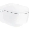 AquaClean Mera Classic douchetoilet, væghængt, krom/hvid - Geberit