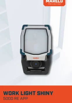 Arbejdslampe Shiny 5000 RE med APP, 5000 lm, genopladelig - Mareld