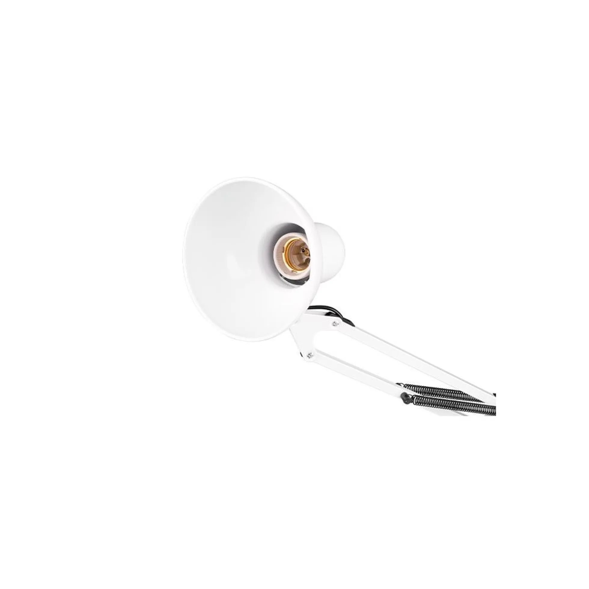 Arkitektlampe Hvid, E27 fatning, uden lyskilde