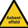 Asbest affald advarselsskilt, A361