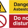 Asbest Combi skilt, Danger, 200 x 300 mm