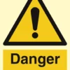 Asbest Hazard og advarselsskilt Danger, 200 x 150 mm