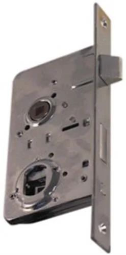 ASSA ABLOY låsekasse 250, dornmål 55 mm, centerafstand 69 mm, blankforniklet, højre