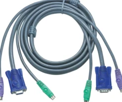 ATEN, KVM-kabel, 2xPS/2 han-han og 1xHD15 han-hun, 5m