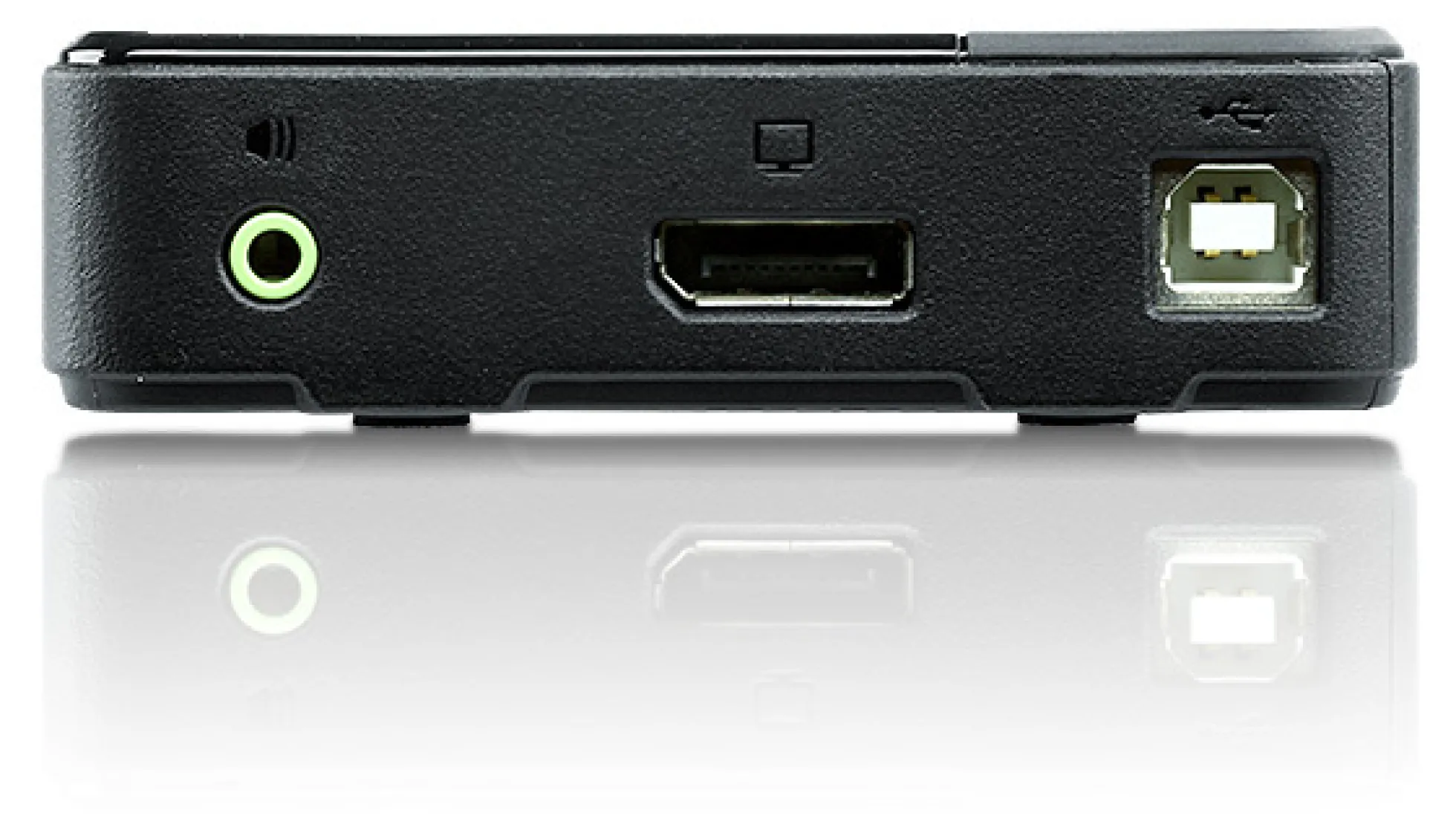 ATEN KVM switch, 1-2, DisplayPort, USB, 3,5mm, UHD, 1,8m, sort