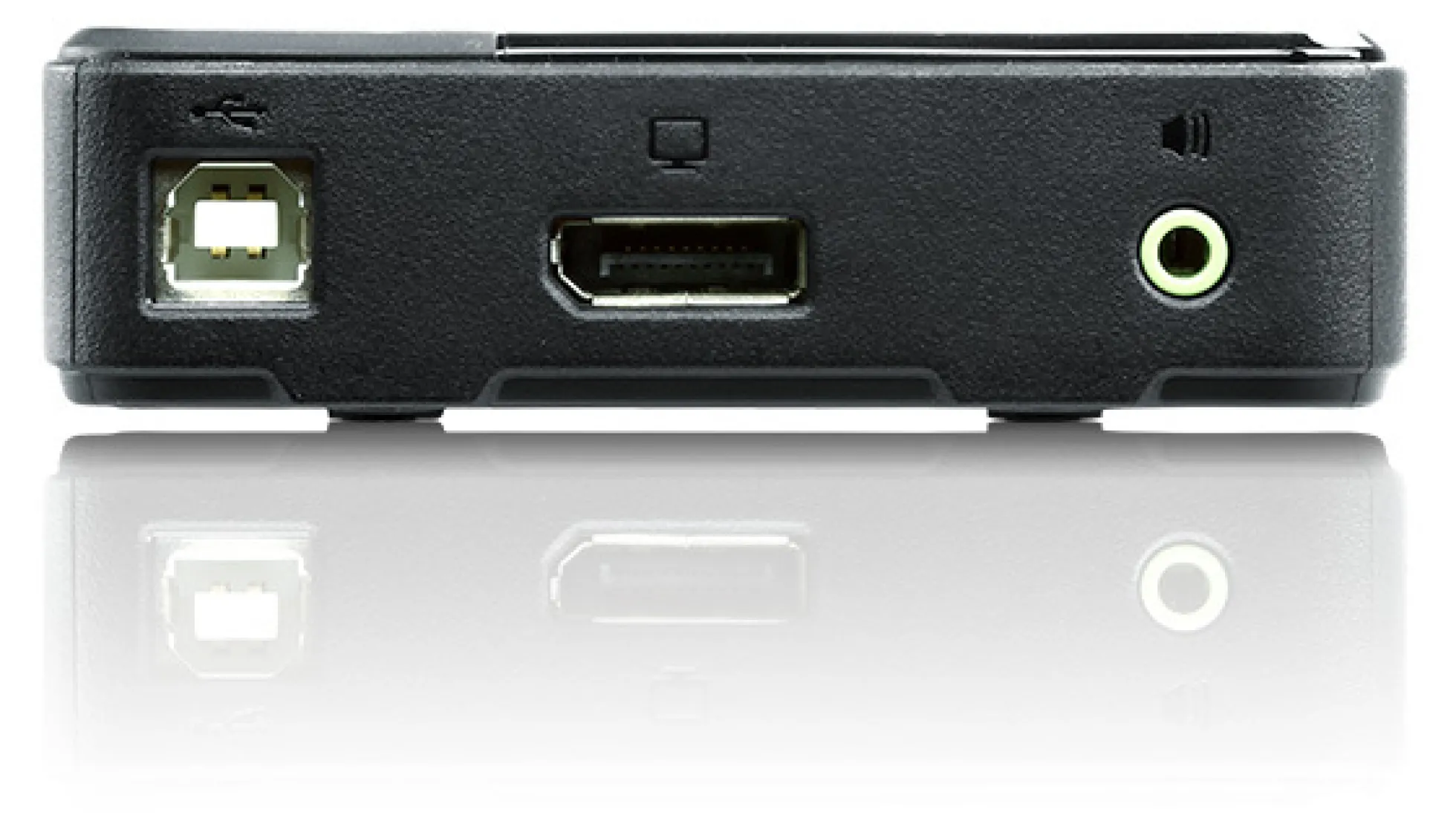 ATEN KVM switch, 1-2, DisplayPort, USB, 3,5mm, UHD, 1,8m, sort