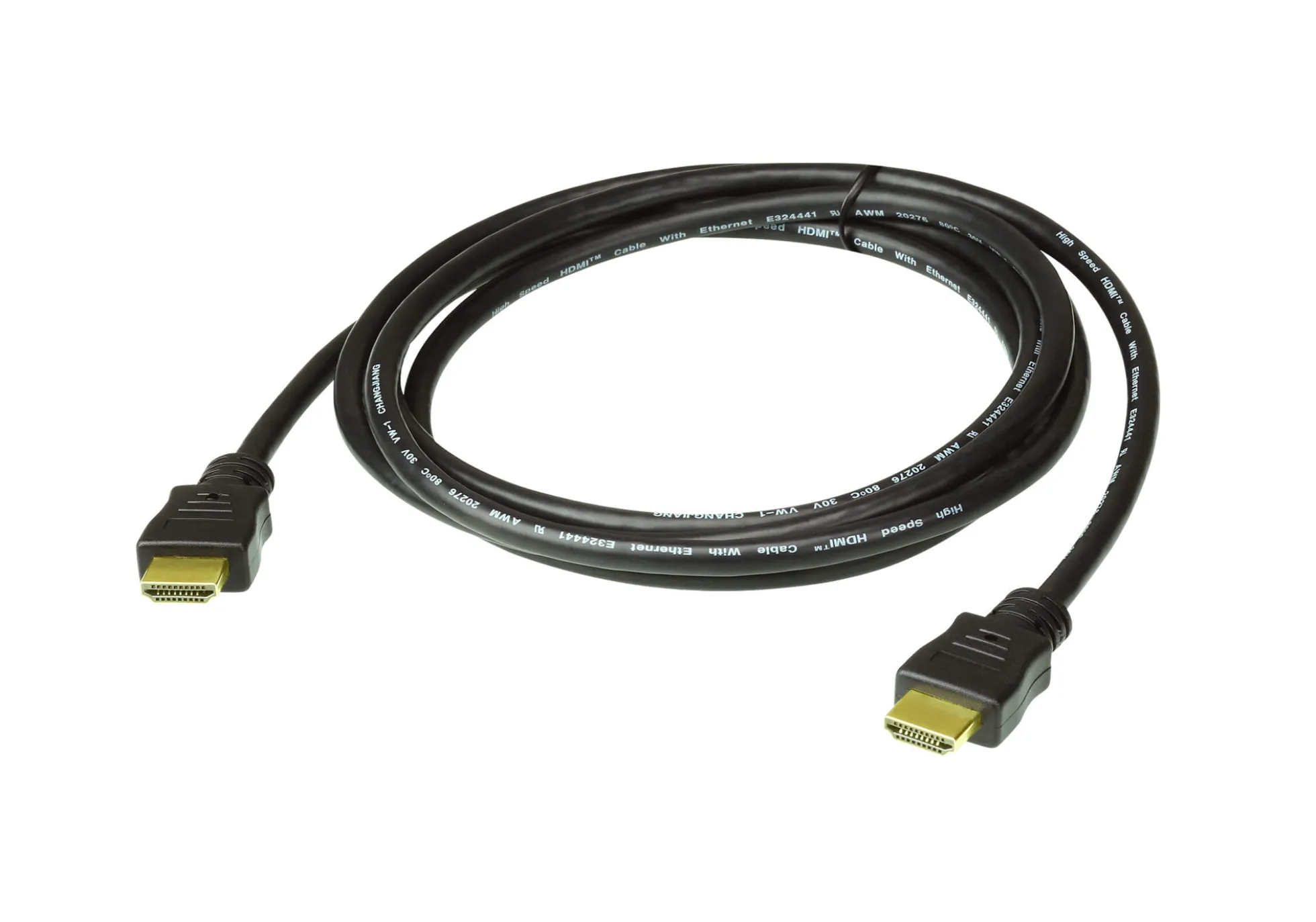 ATEN 1M HDMI 2.0 Cable M/M 30AWG Guld Sort