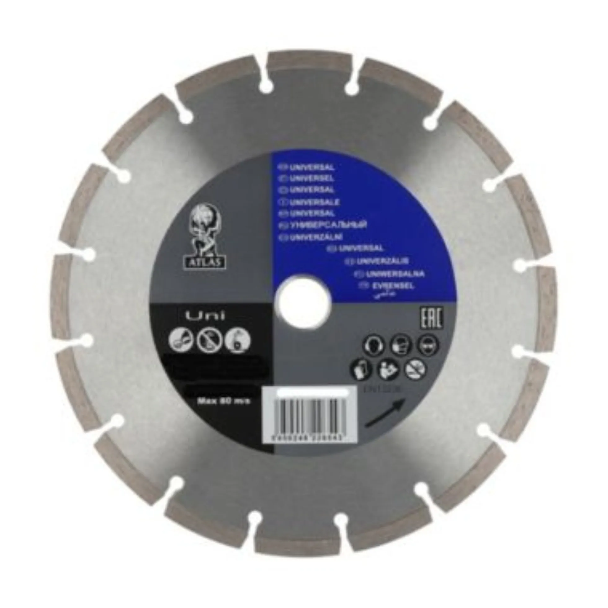 Atlas universal diamantklinge, 150x22,23mm, til skæring i mursten, beton mv.