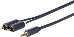 Audiokabel 3,5MM minijack - rca H-H 5M
