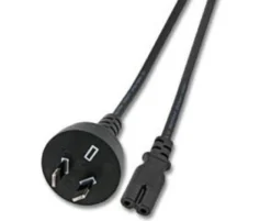 Australien til C7 strømkabel, 1,8 meter, sort, H03VV 2G 0,75 mm² - MicroConnect