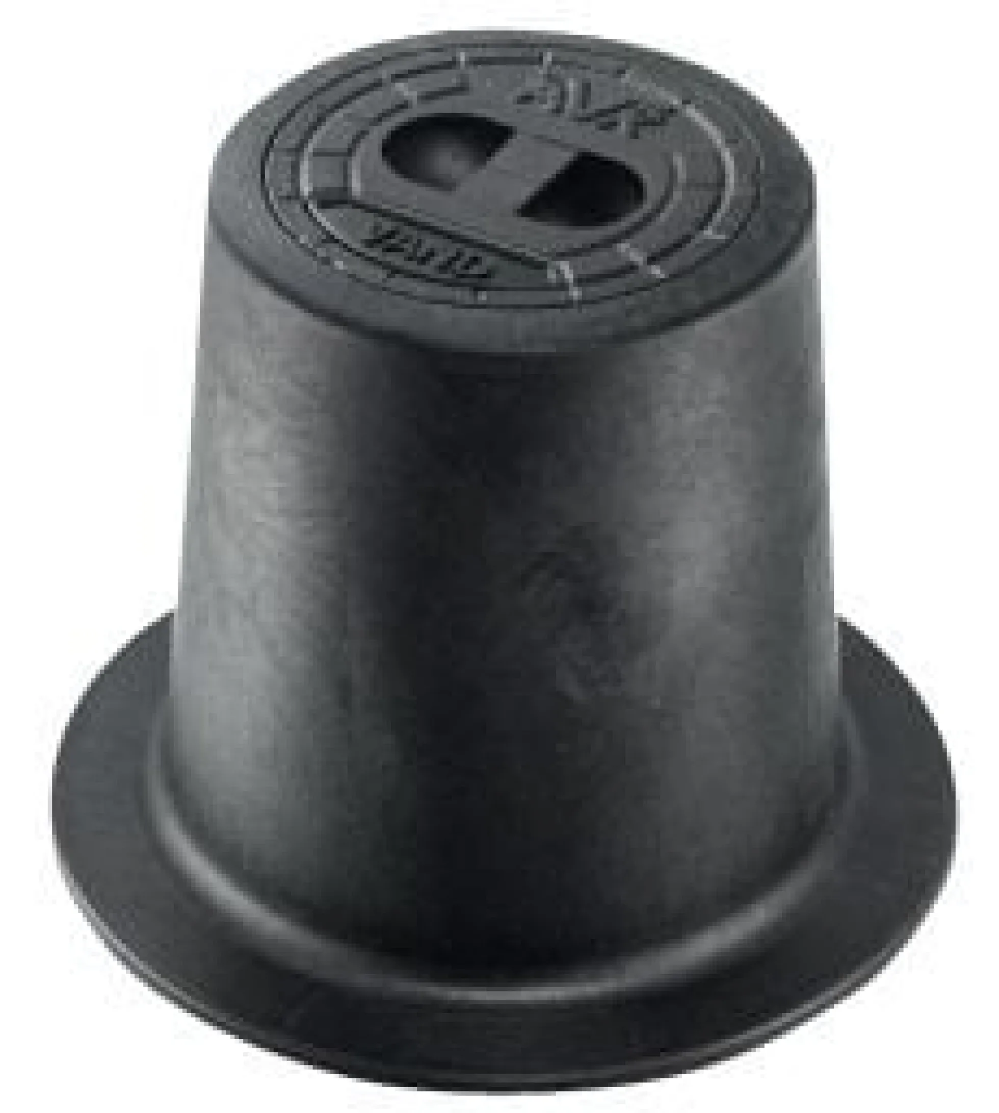Avk gadedæksel, 130 mm, fast, sort prop, komposit