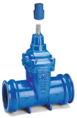Avk Skydeventil, 90 mm, PN16, muffer til Pvc-rør, duktiljern
