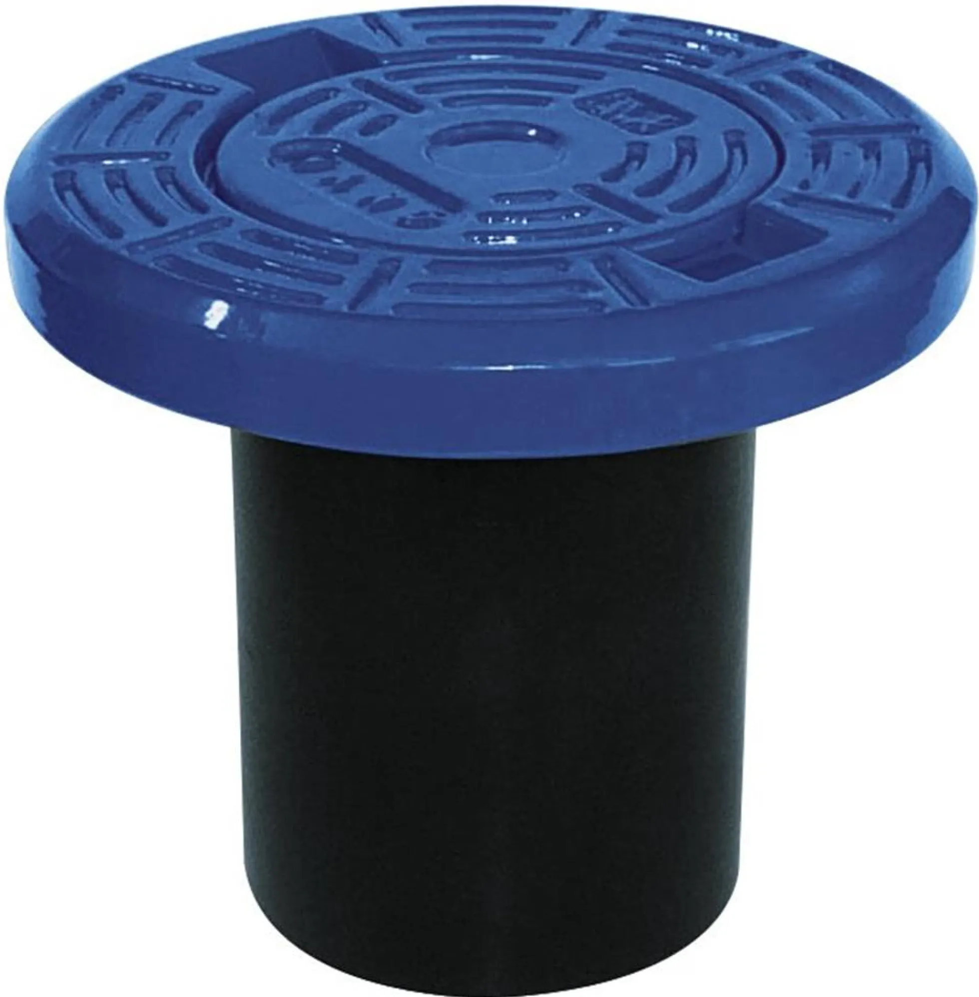 Avk, 210 x 180 mm, rundt, flydende gadedæksel, komposit, blå