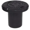 AVK 210 x 180 mm rundt, flydende gadedæksel, komposit, sort
