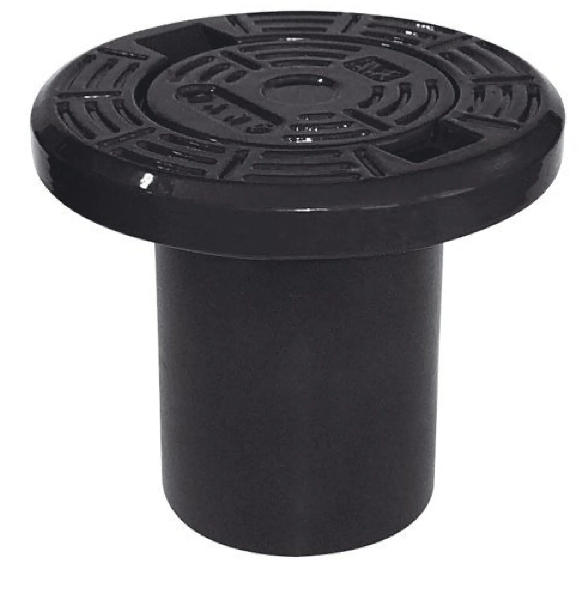 AVK 210 x 180 mm rundt, flydende gadedæksel, komposit, sort