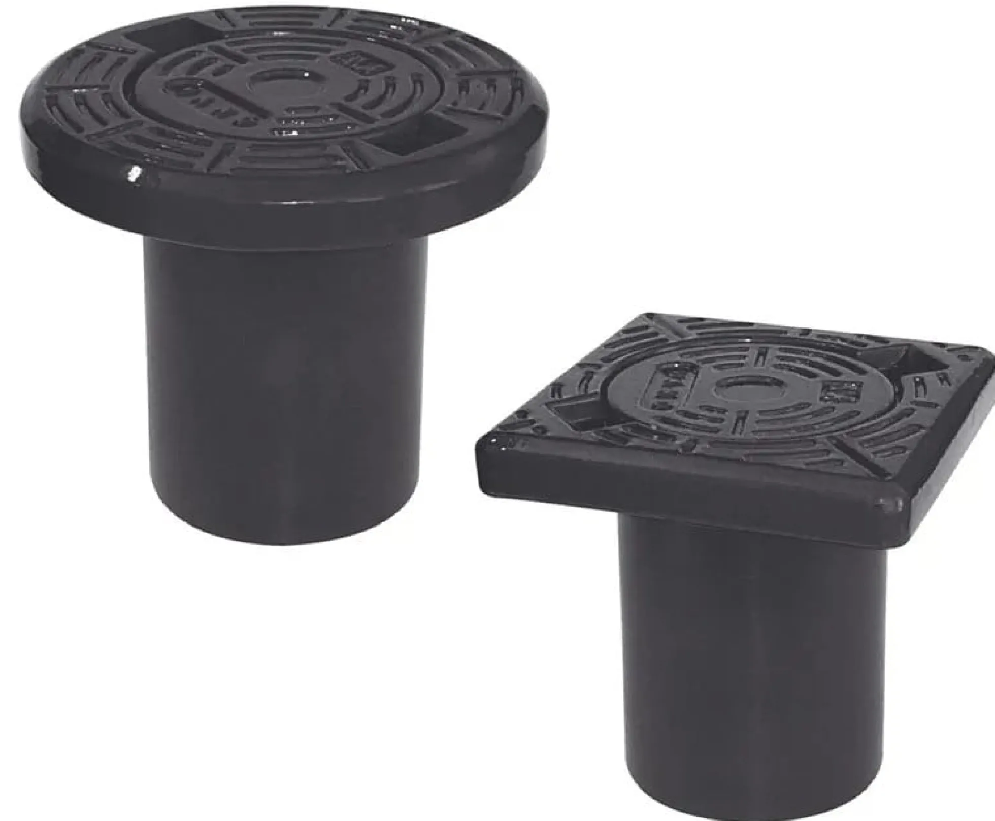 AVK 180 x 180 x 180 mm firkantet gadedæksel, flydende, komposit, sort
