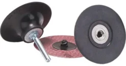 Bagskive SL3, Ø50mm, 1/4'' gevind, 6mm skaft, gummi medium, rund - Flexovit