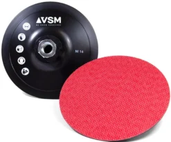Bagskive ZKL Ø150-M14 hård gummi velcro