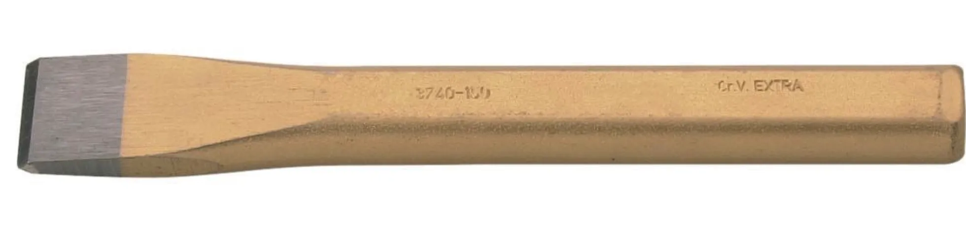 Bahco fladmejsel, 250 mm, 25 mm bredde, 23x13 mm skaftdiameter