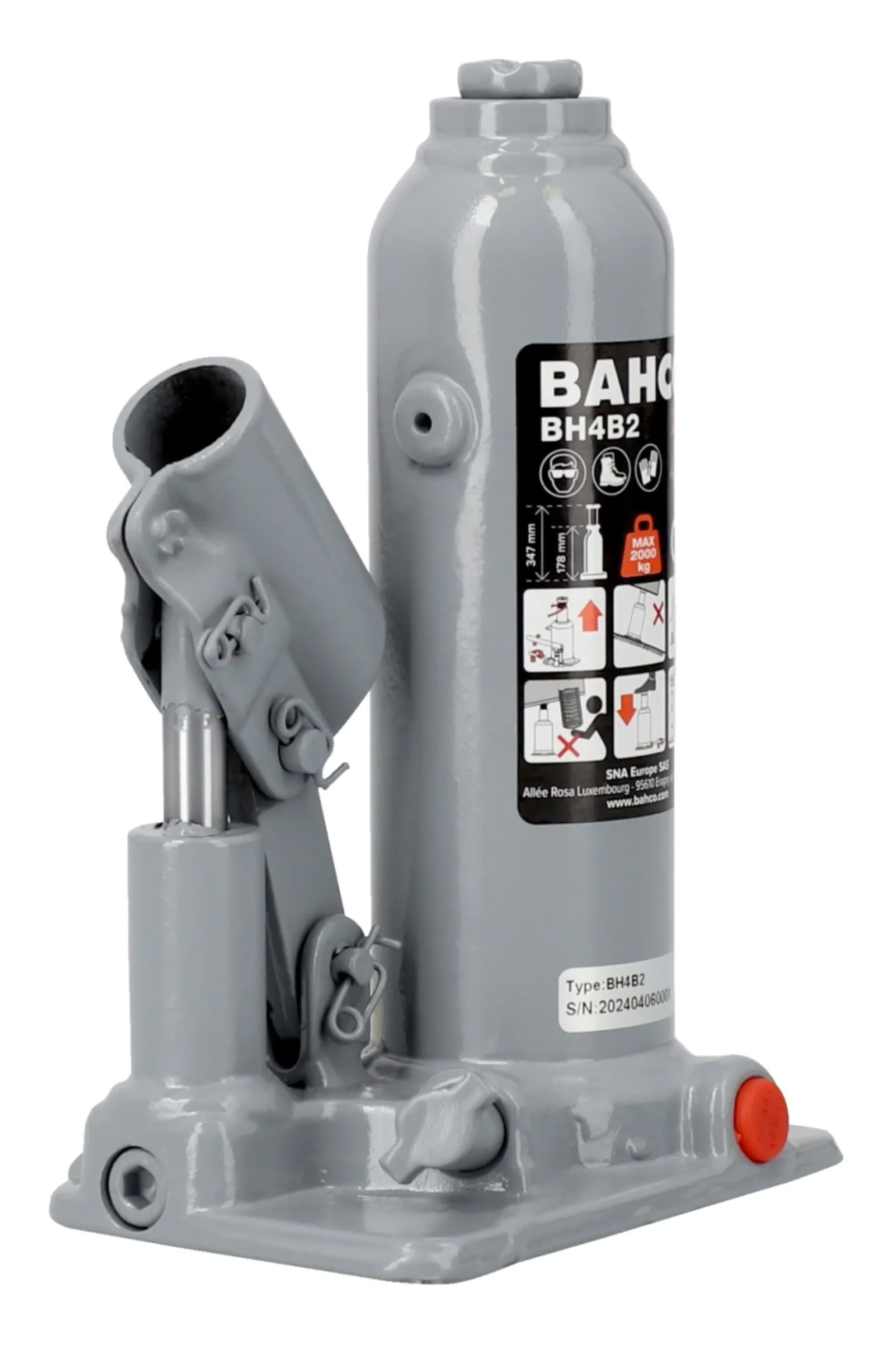 Bahco flaskedonkraft BH4B2, 2,0 ton, 178-347mm