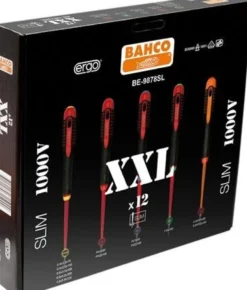 Bahco Slim-Blade XXL skruetrækkersæt BE-9878SL, 12 stk., 1000V