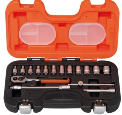 Bahco 1/4" topnøglesæt, 16 dele, tommemål 1/8"-9/16"