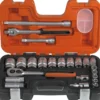 Bahco 1/2" topnøglesæt, 23 dele, tommemål 3/8-1.1/4"