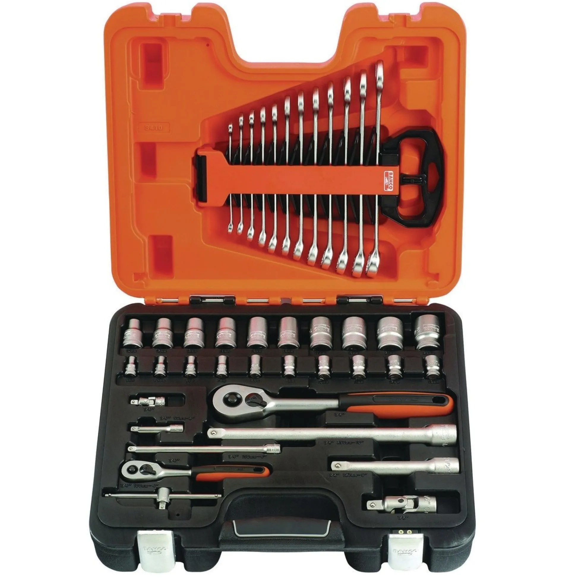 Bahco topnøglesæt, 1/4" og 1/2", 41 dele