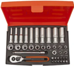 Bahco topnøglesæt SL25L, 1/4", 37 dele