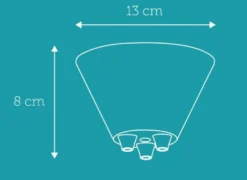 Baldakin, hvid, med 3 huller