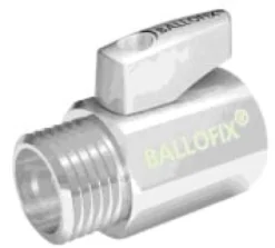 BALLOFIX kuglehane mf/np m. håndtag krom - 1/2
