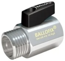 BALLOFIX kuglehane mf/np rødgods med håndtag krom - 1/2"