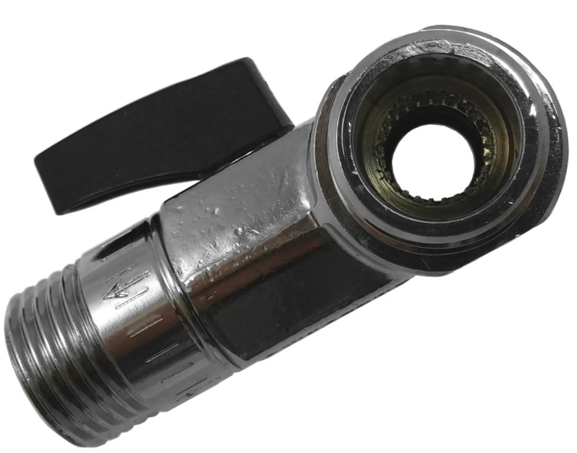 BALLOFIX – Kuglehane t-stykke med muffer og nippel samt nippel, håndtag og kontraventil på afgreningen, ½" x ½" x ½"