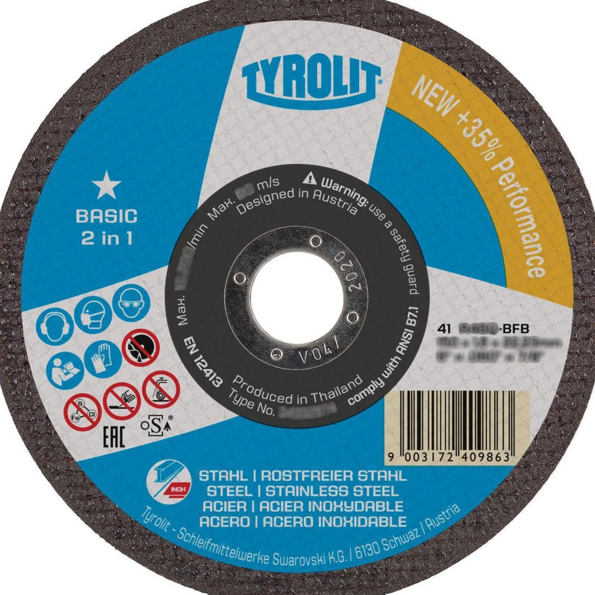 BASIC* skæreskive, 125 x 1,6 x 22,23 A 46 Q- BFB